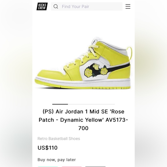 Nike air Jordan yellow rose kids size 13 - Picture 2 of 7